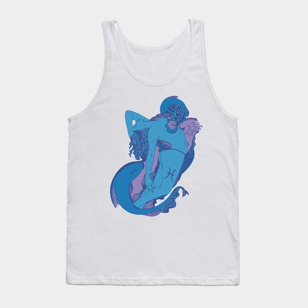 Mountain Blue Pisces Beauty Tank Top by kenallouis